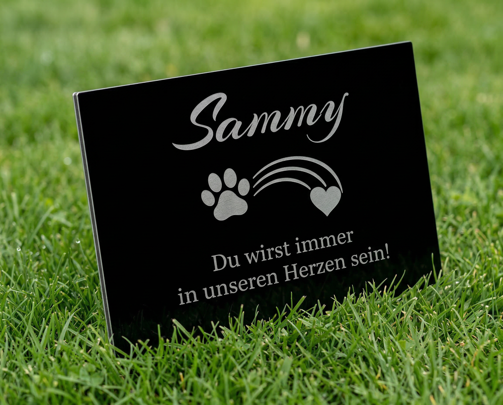 Personalized Pet Memorial Plaque with Photo, Aluminum Composite Grave Marker
