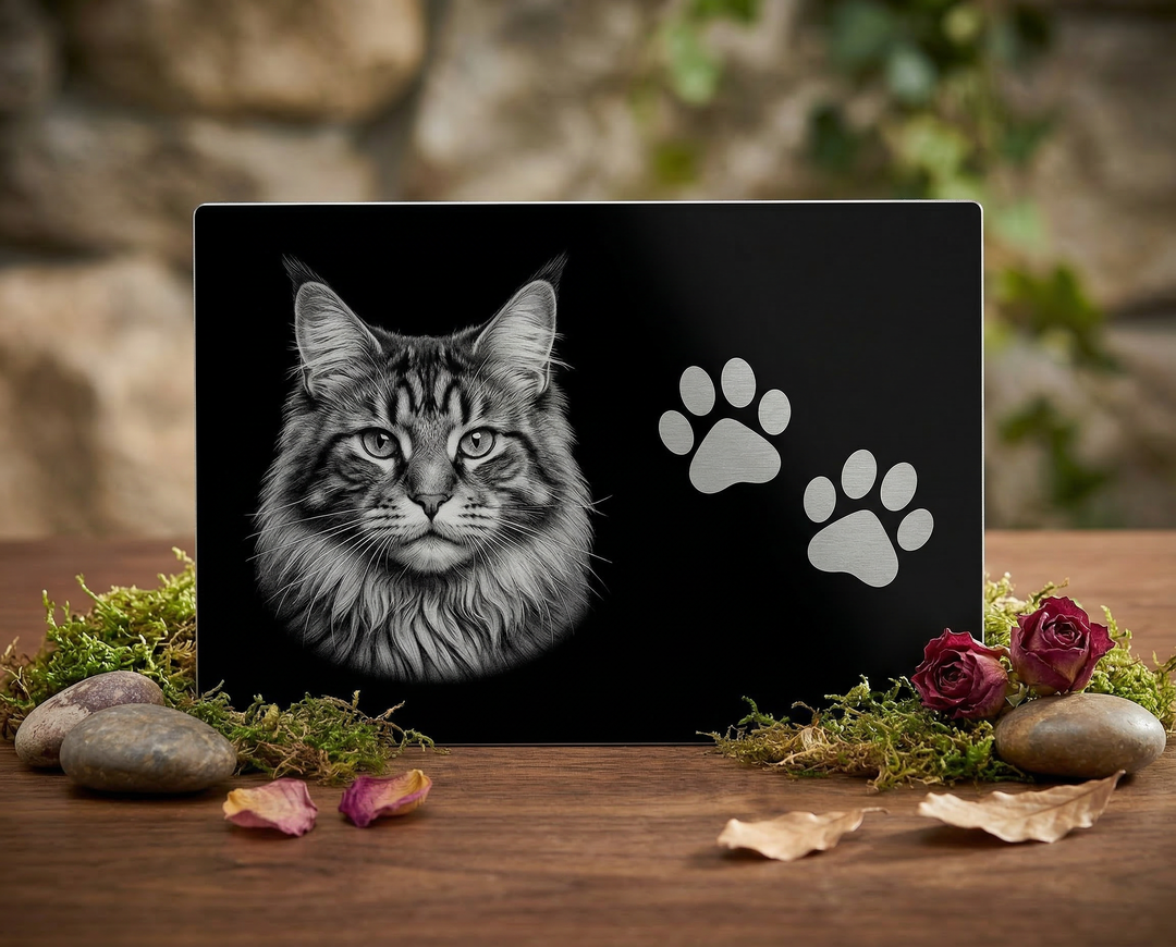 Personalized Pet Memorial Plaque with Photo, Aluminum Composite Grave Marker
