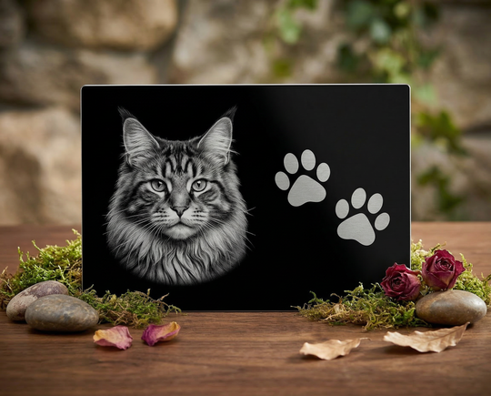 Personalized Pet Memorial Plaque with Photo, Aluminum Composite Grave Marker
