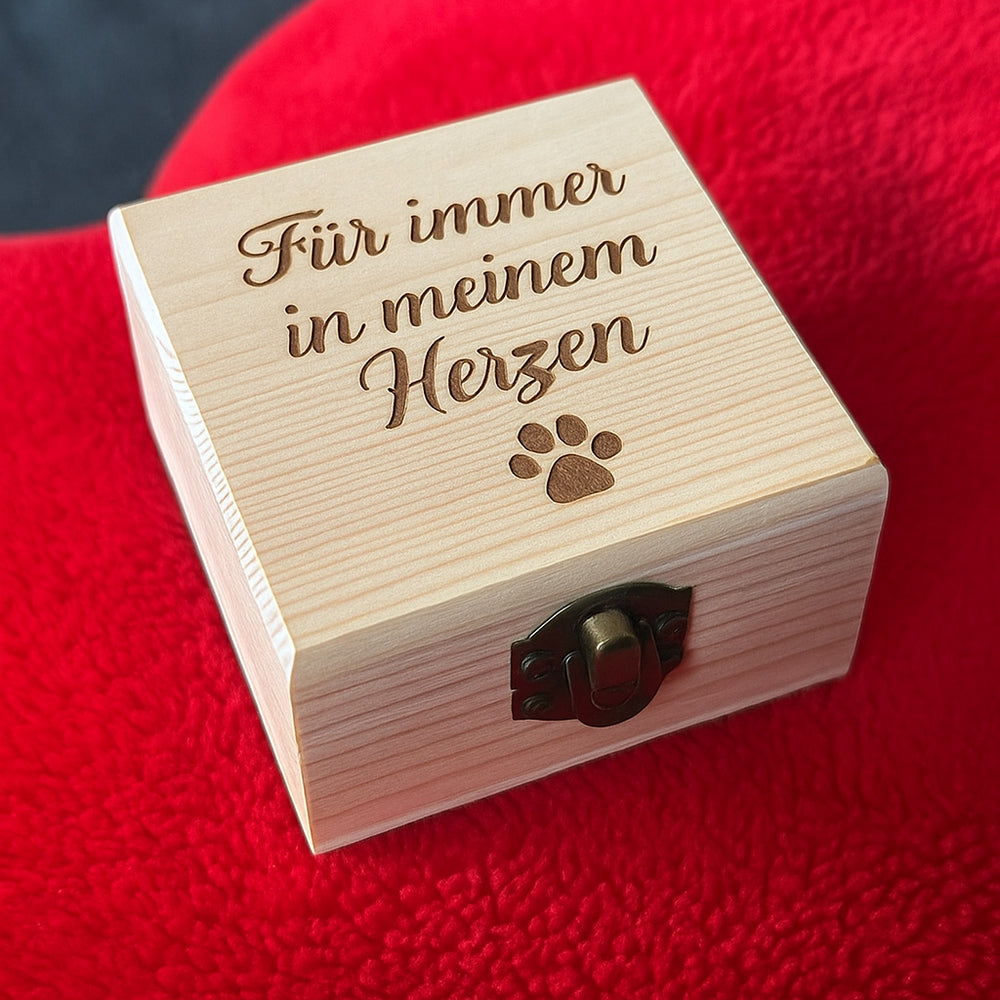 Personalisierte Holzdose - gravierte Aufbewahrungsbox