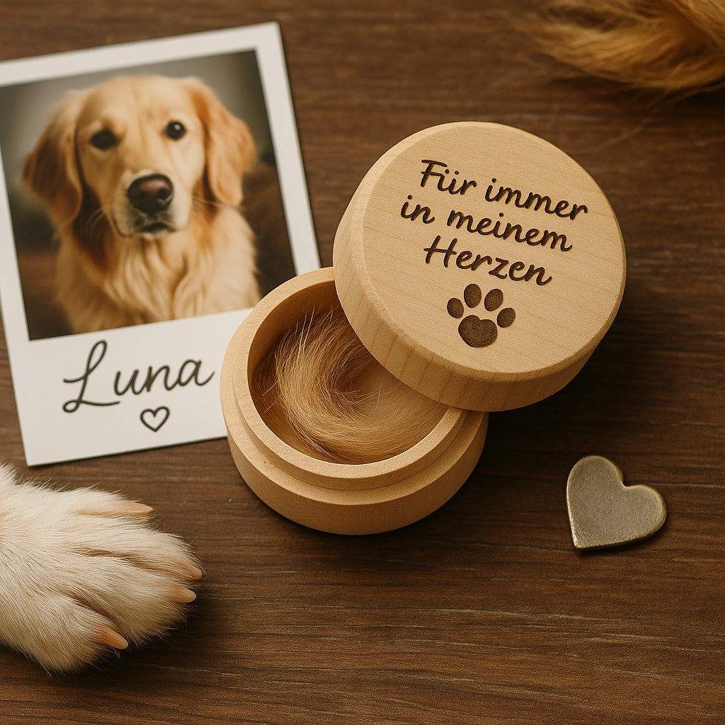 Personalisierte Holzdose - gravierte Aufbewahrungsbox