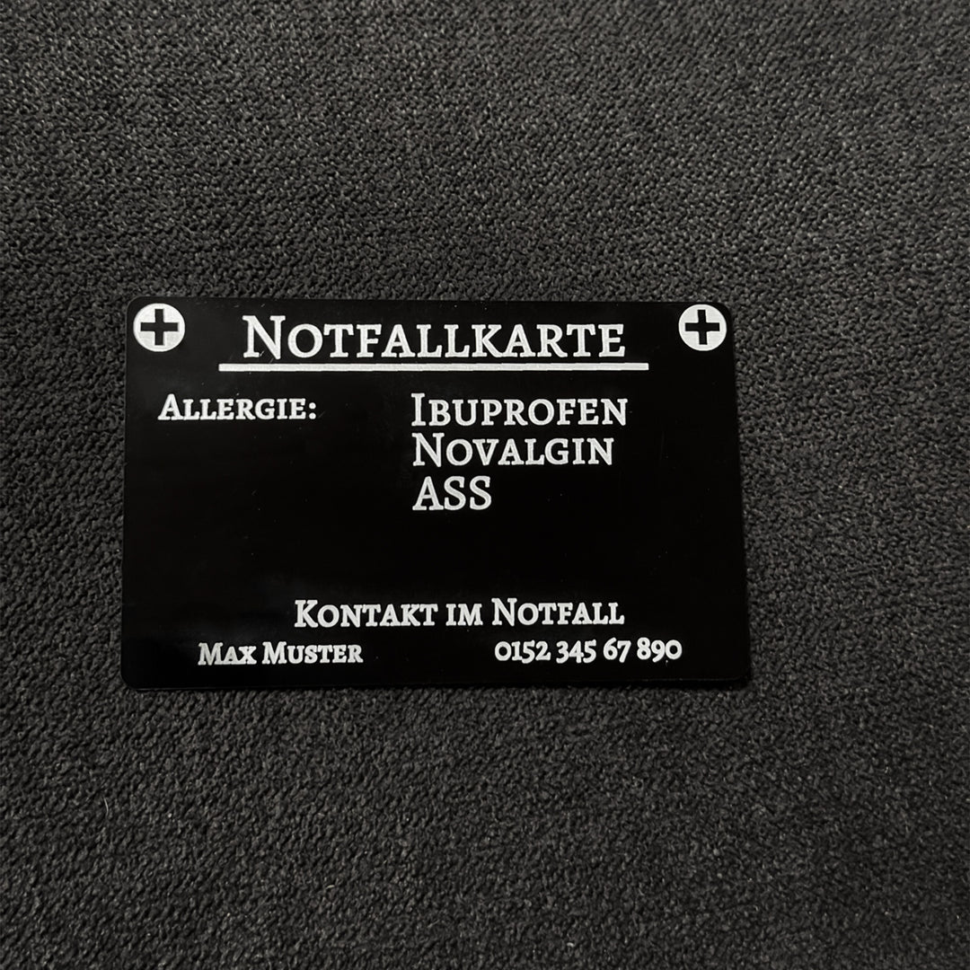 Personalisierte Notfallkarte