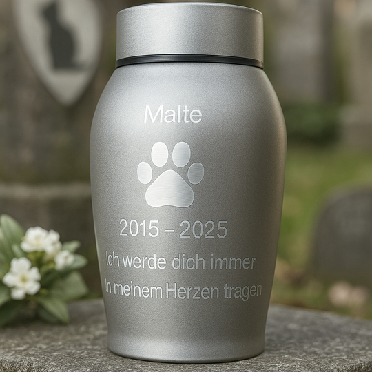 Personalisierte Edelstahl‑Tierurne