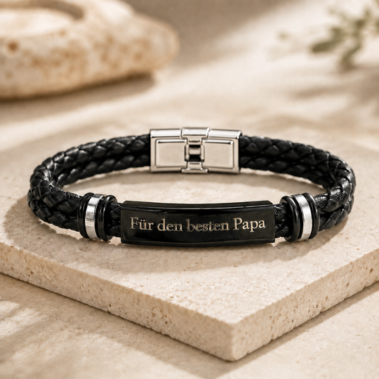 Personalisiertes Lederarmband mit Gravur