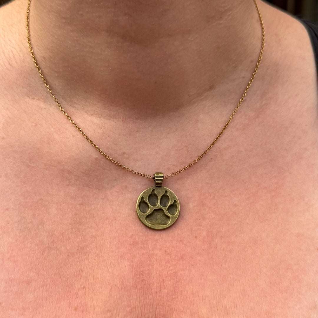 Edelstahl Pfotenanhänger mit Gravur -  Personalisiertes Schmuckstück