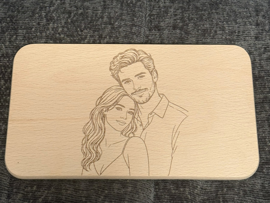 Line-Art-Holzgravur