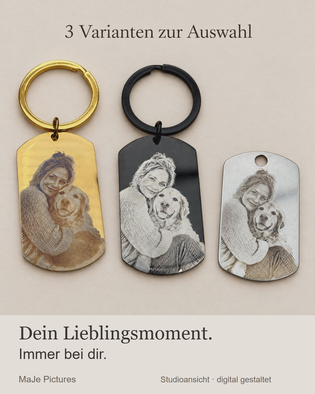 Foto-Dogtag aus Edelstahl – dein Foto, deine Erinnerung