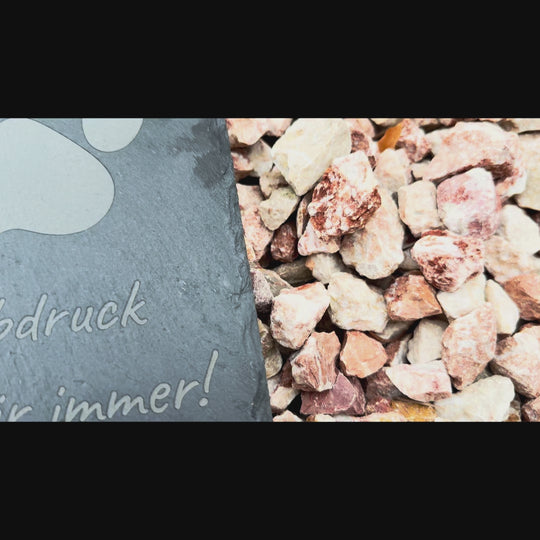 Slate Memorial Plaque with Engraving - Personalized Pet Gravestone for Dogs and Cats, Weatherproof Memorial Plate with Photo & Text for Pets