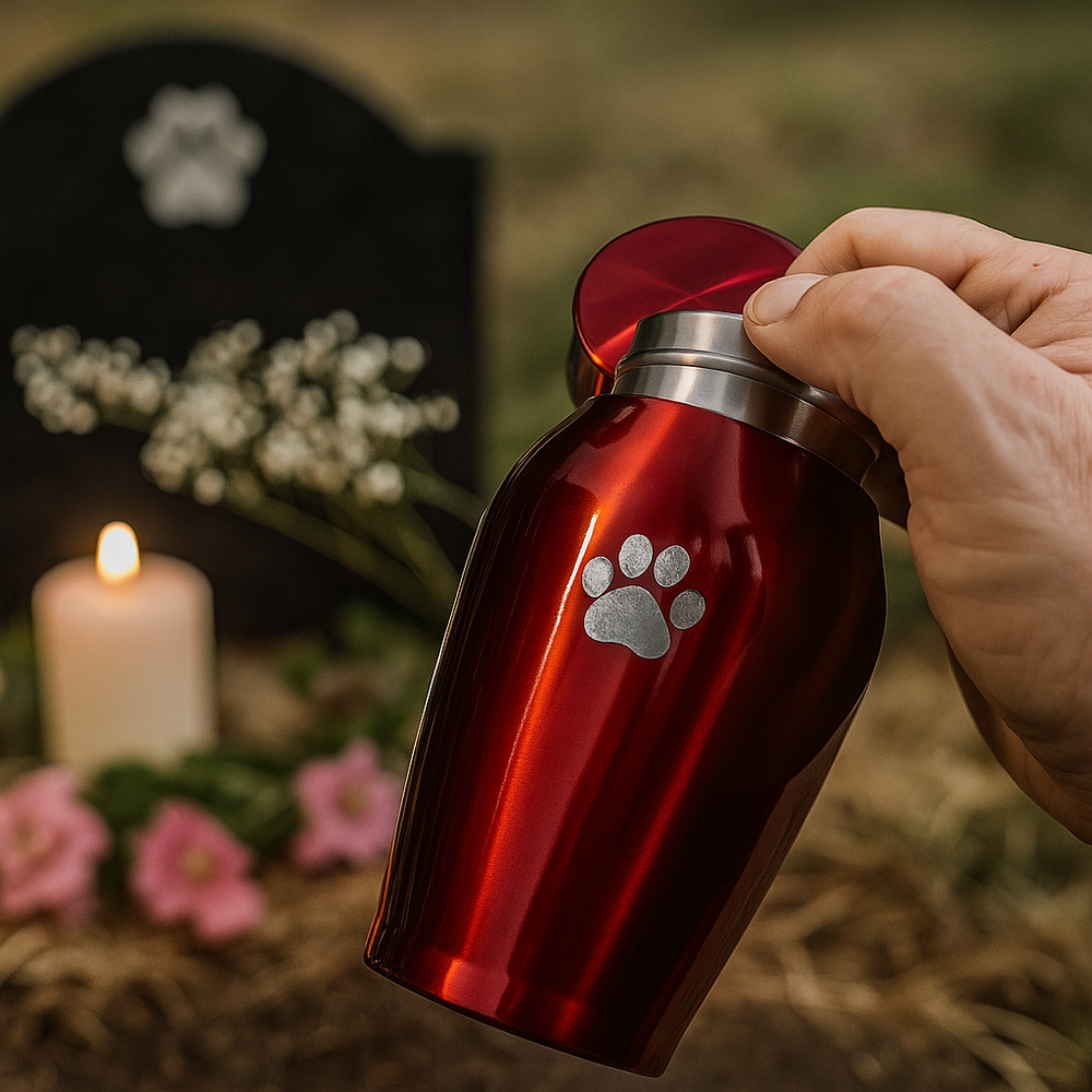 Personalisierte Edelstahl‑Tierurne