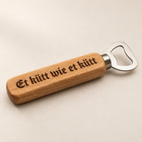 Wooden Bottle Opener with Engraving - Cologne Sayings