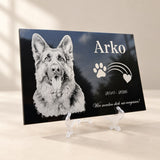 Personalisierte Haustier-Gedenktafel mit Foto & Text