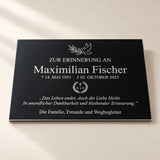 Personalized memorial plaque with photo, aluminum composite grave marker