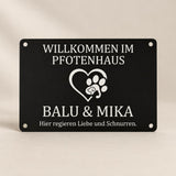 Personalisiertes Aluminiumschild mit Wunschgravur