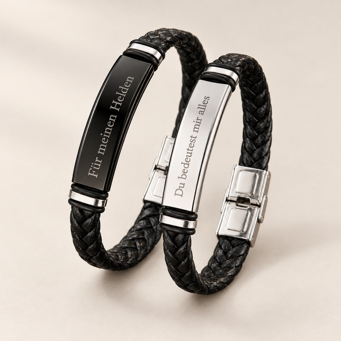 Herren-Lederarmband mit Gravur