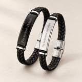 Personalisiertes Herren-Lederarmband mit Gravur