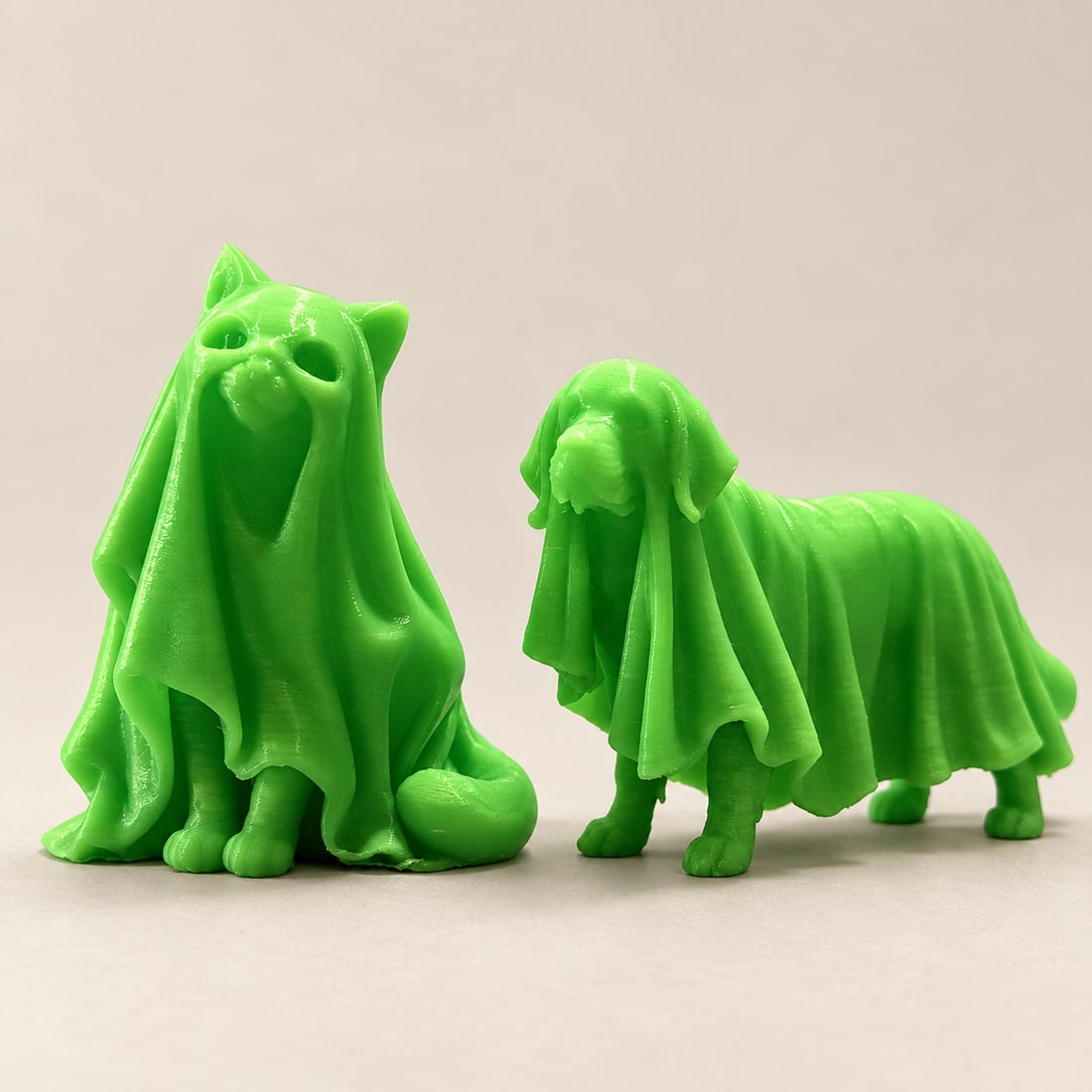 Geisterhund & Geisterkatze – Halloween-Figuren